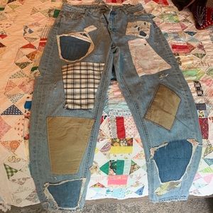 zara patchwork jeans